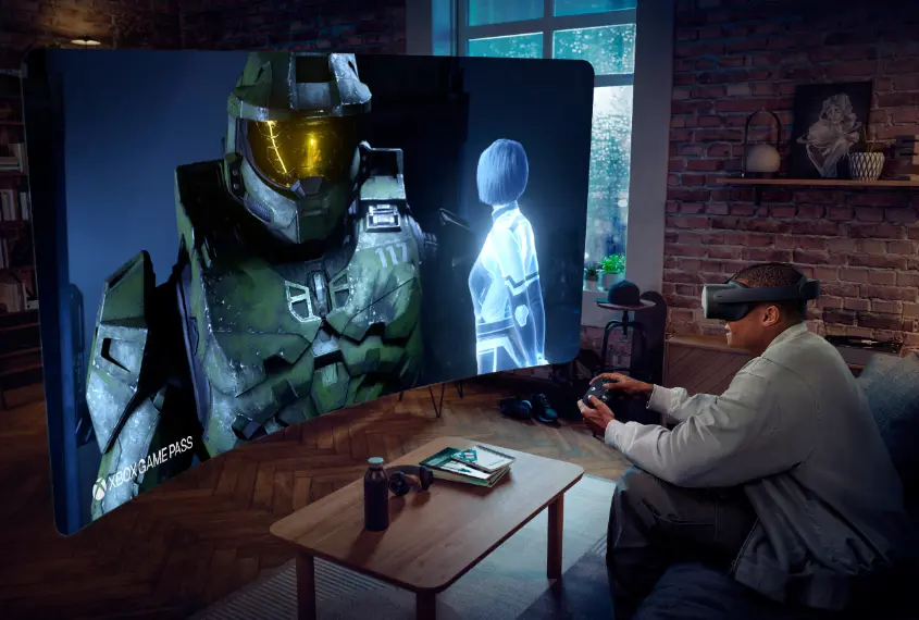 Cloud Gaming on a 26-Foot Virtual Display